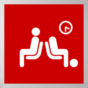 Affiche Panneau d'attente prolongée