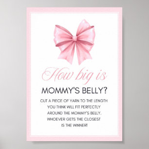 Affiche Panneau de Baby shower Coquette Bow rose