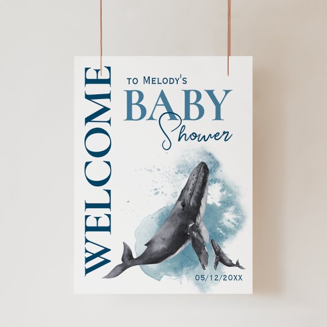 Affiche Panneau de Baby shower d'accueil Rustique moderne  (Créateur téléchargé)