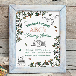 Affiche Panneau de Baby shower de l'activité Cartes à mémo