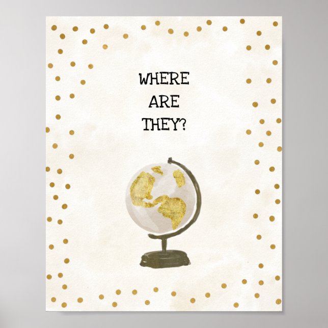 Affiche Panneau de Baby Shower 'De Miss à Mme' (Devant)