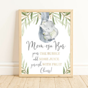 Affiche Panneau de baby shower de Momosa bar mimosa