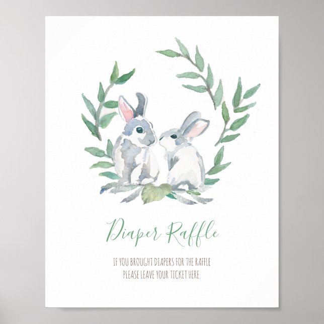 Affiche Panneau de Baby shower du chapelet de bois (Devant)