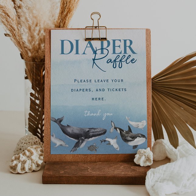 Affiche Panneau de Baby shower moderne Rustic Ocean Diaper (Créateur téléchargé)