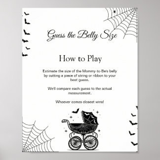 Affiche Panneau de Baby Shower pour deviner la taille du v