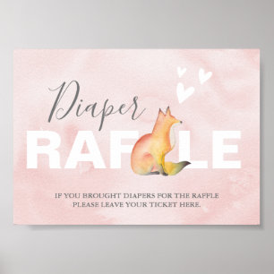 Affiche Panneau de baby shower pour un tirage au sort de c