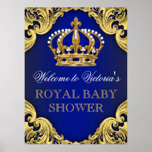 Affiche Panneau de Baby Shower Prince