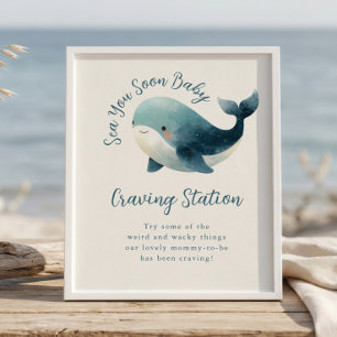 Affiche Panneau de baby shower Sea You Soon Craving Statio