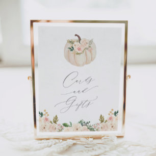 Affiche Panneau de Baby showers et cadeaux floraux Citroui