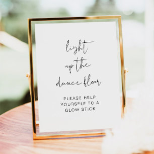Affiche Panneau de baguettes lumineuses de mariage, Éclair