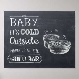 Affiche Panneau de bar à chili
