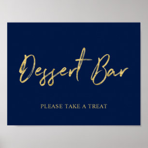 Affiche Panneau de bar à desserts avec lettrage moderne br