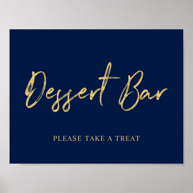 Affiche Panneau de bar à desserts avec lettrage moderne br (Devant)