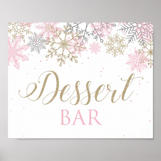 Affiche Panneau de bar à desserts de Pays des merveilles d (Devant)