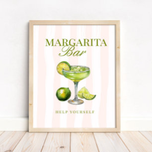 Affiche Panneau de bar à margarita Margs & Matrimony