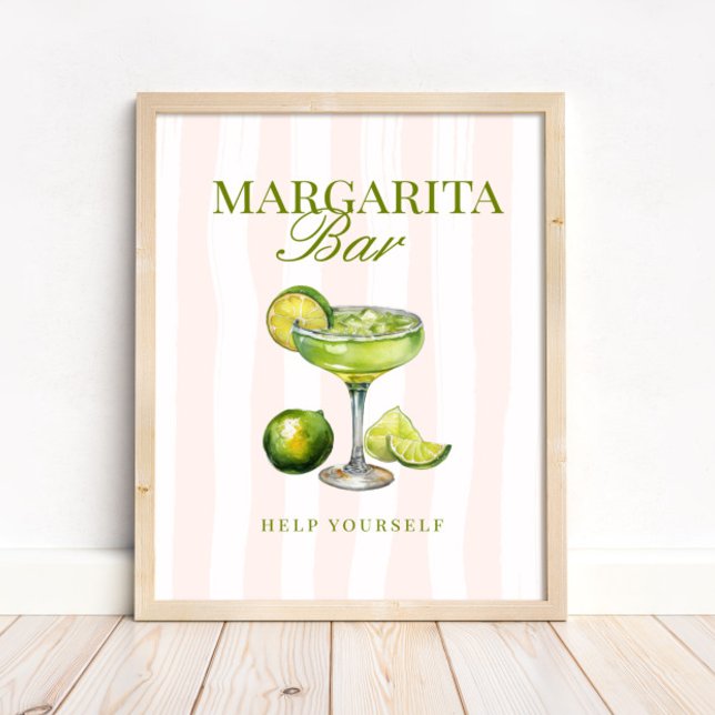 Affiche Panneau de bar à margarita Margs & Matrimony (Créateur téléchargé)