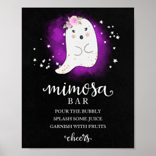 Affiche Panneau de bar à mimosa pour Baby Shower sur le th