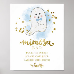 Affiche Panneau de bar à mimosa pour la fête prénatale d'u