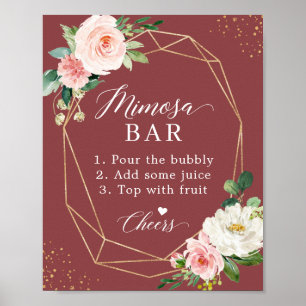 Affiche Panneau de bar à Mimosa pour mariage avec Cinnamon