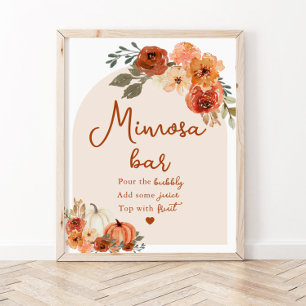 Affiche Panneau de bar à mimosa pour mariage bohème d'auto