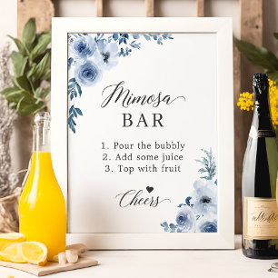 Affiche Panneau de bar à Mimosa pour une fête prénuptiale 