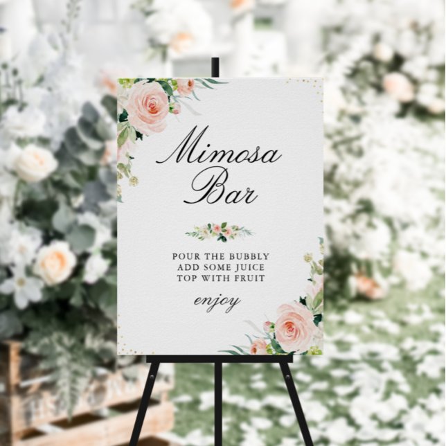 Affiche Panneau de bar à mimosas pour une douche de mariée (Créateur téléchargé)