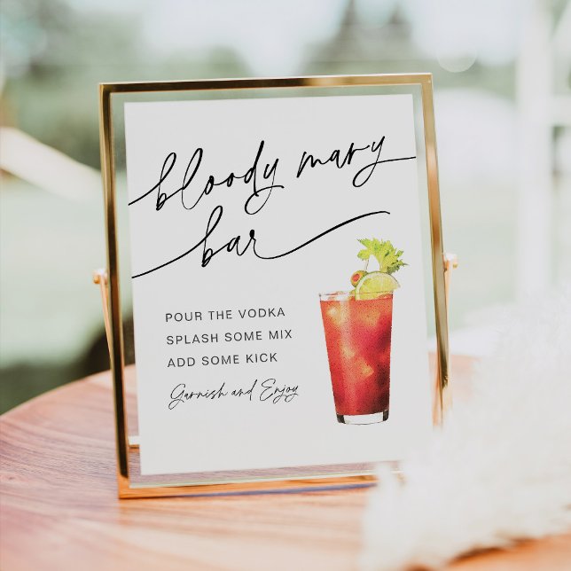 Affiche Panneau de bar Bloody Mary EVERLEIGH (Créateur téléchargé)