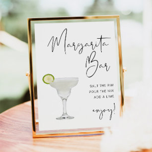 Affiche Panneau de bar Margarita minimaliste moderne ADELL