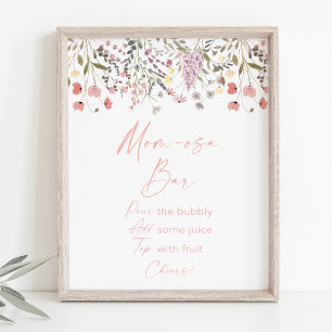 Affiche Panneau de bar Mimosa Baby In Bloom Wildflower