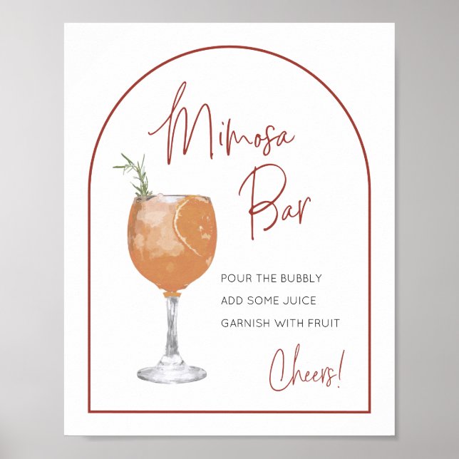 Affiche Panneau de bar Mimosa en terre cuite d'architectur (Devant)