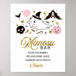 Affiche Panneau de bar Mimosa pour Baby Shower de fille Ha