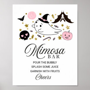 Affiche Panneau de bar Mimosa pour Baby Shower de fille Ha