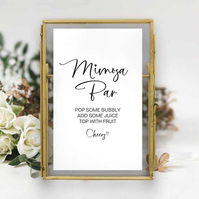 Affiche Panneau de bar Mimosa pour enterrement de vie de j (Créateur téléchargé)