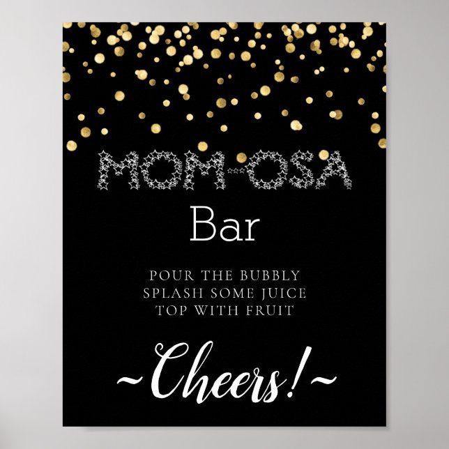 Affiche Panneau de bar Mimosa simple minimaliste scintilla (Devant)