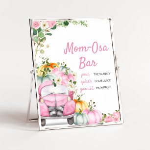Affiche Panneau de bar Mom Osa camion rose citrouille d'au