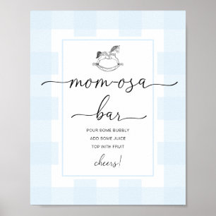 Affiche Panneau de bar Mom-osa pour Baby Shower Cheval à B