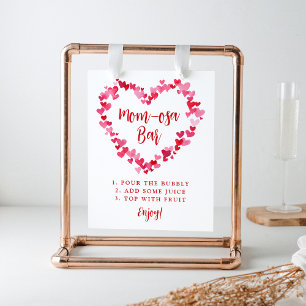 Affiche Panneau de bar Mom-osa pour baby shower Little Swe