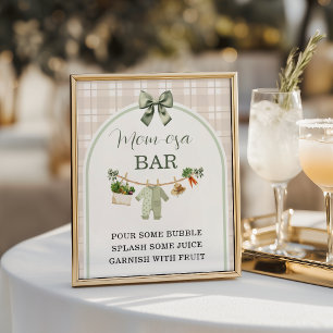 Affiche Panneau de bar Mom-osa pour Baby Shower Local Baby