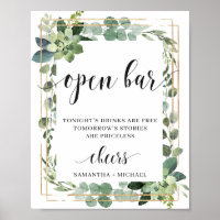 Panneau de bar ouvert à la végétation luxuriante s