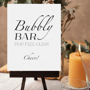 Affiche Panneau de bar pétillant pour fête de mariage Bull