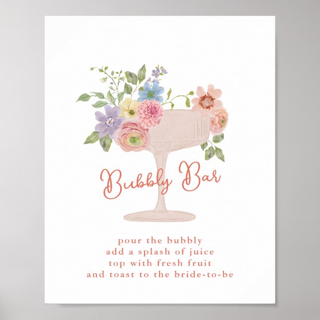 Affiche Panneau de bar pétillant pour la Saint-Valentin Lo (Devant)