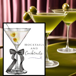 Affiche Panneau de bar pour Mocktails et Cocktails Dirty M
