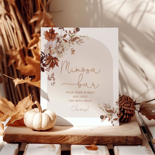 Affiche Panneau de barre Boho fall mimosa (Créateur téléchargé)