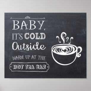 Affiche Panneau de barre de thé chaud