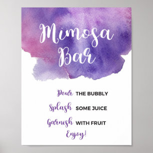 Affiche Panneau de barre mimosa violette