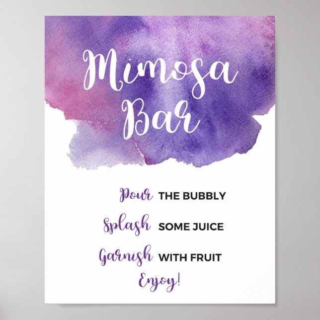 Affiche Panneau de barre mimosa violette (Devant)