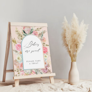 Affiche Panneau de bébé en fleurs bohème Baby In Bloom