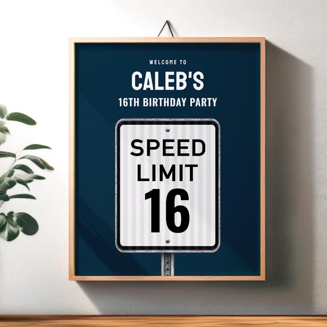 Affiche Panneau de bienvenue 16e anniversaire Limite de vi (Créateur téléchargé)