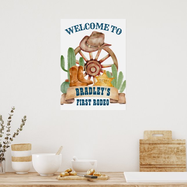Affiche Panneau de bienvenue à la ferme de chevaux de rodé (Cuisine)