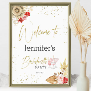Affiche Panneau de bienvenue à la fête de Bachelorette Boh